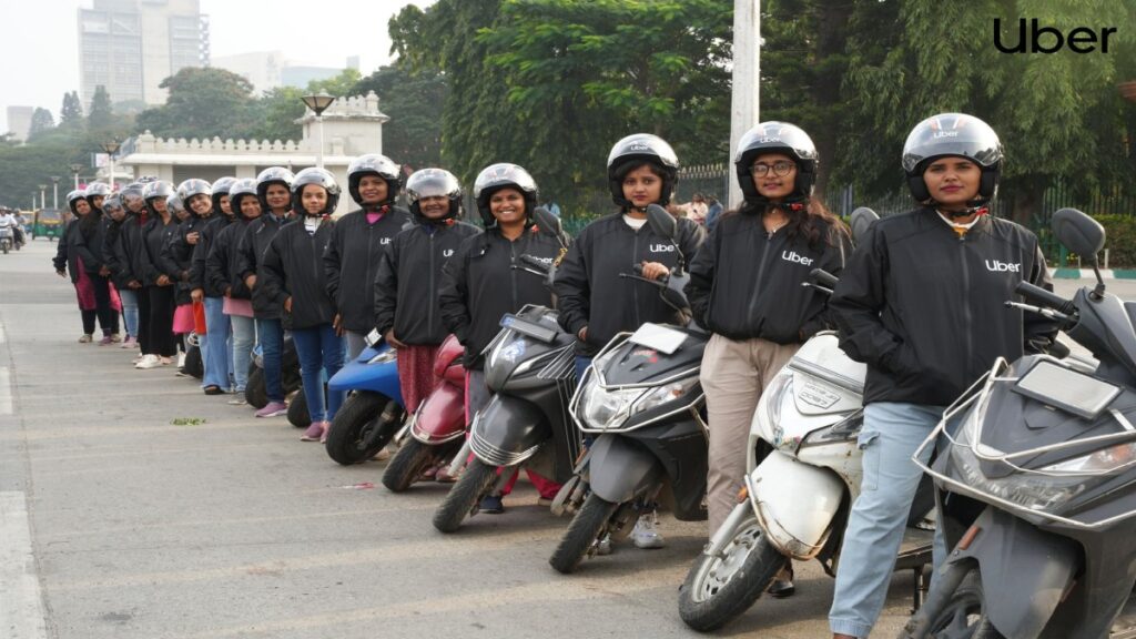 Uber moto woman